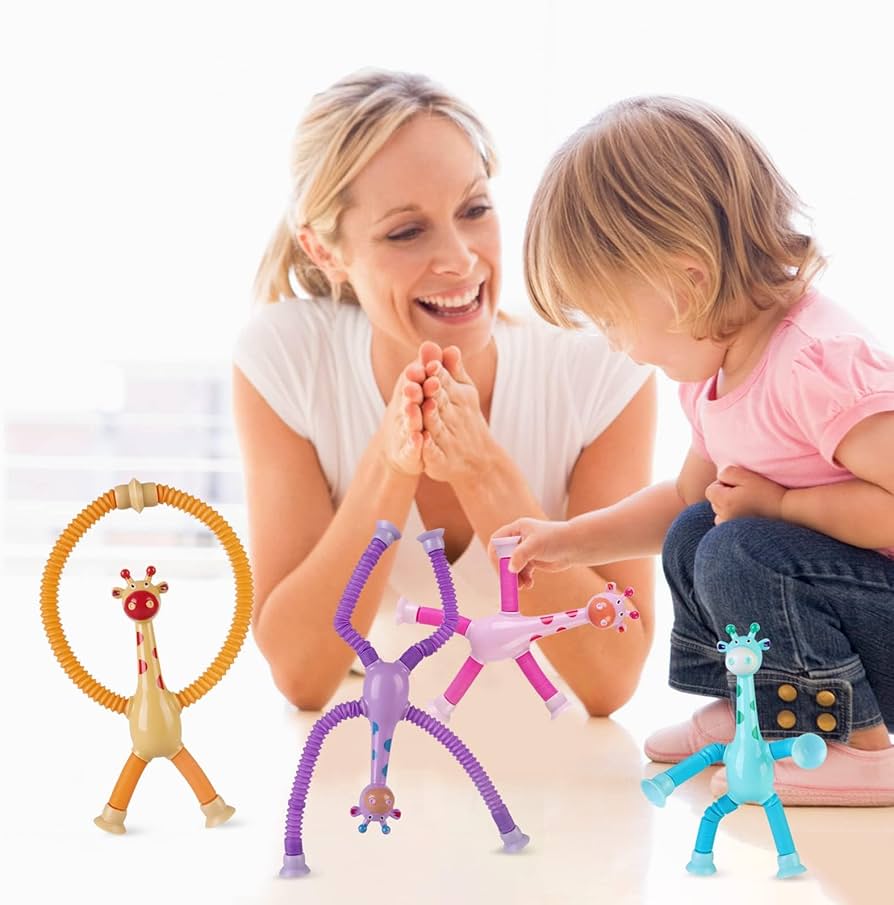 Set 4 Piezas Sensorial pop tube jirafa